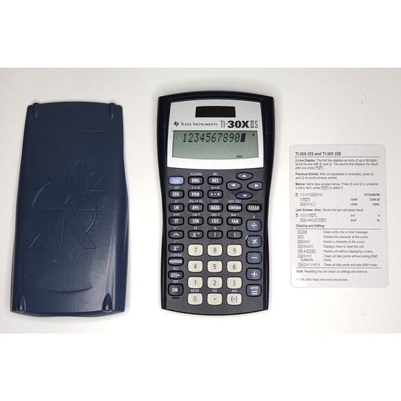 Texas Instruments TI-30X IIS Solar Power Scientific Calculator With Cover Works - Picture 1 of 5
